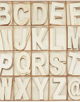 Unfinished Wooden Letters, Symbols, Storage Tray, 3 Inch Alphabet (112 Pieces)