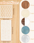24Pcs Stencils for Painting, Reusable Geometric Painting Stencils Abstract Layering Stencil for Painting on Wooden Furniture Floor Decor DIY Supplies
