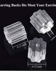 Clear Earring Backs, 1000PCS Earring Stoppers, Hypo-Allergenic Jewelry Accessories, Silicone Earring Backing Replacements