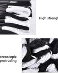 24 Skeins Cross Stitch Threads, Black and White Cotton Embroidery Floss Friendship Bracelets Floss with 12 Pieces Floss Bobbins for Knitting, Cross Stitch Project