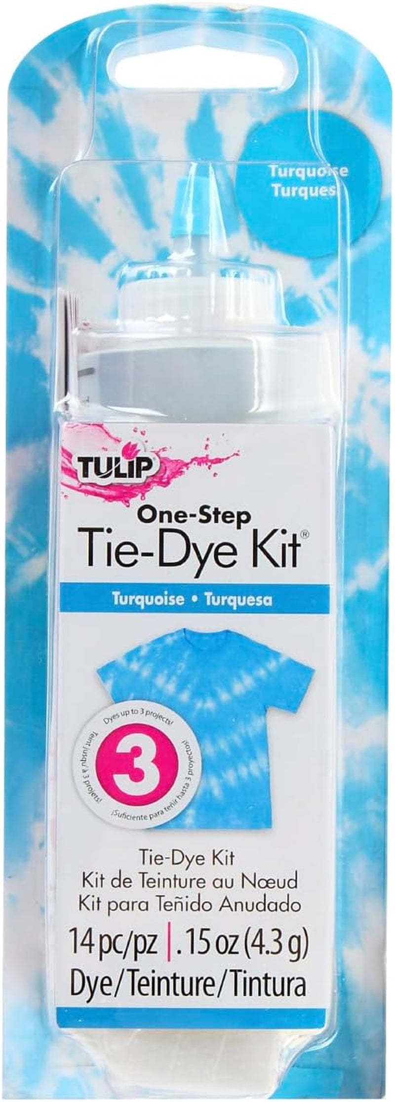 One-Step Tie-Dye Kit  Fabric Dye Open Stock 21548 Fdy Opstk Turquoise 3/36, as Detailed