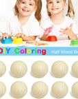 1 Inch Natural round Wooden Ball, Hardwood Balls, for Crafts and DIY Projects, Bag of 50.