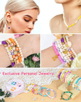 15000Pcs Clay Beads Bracelet Making Kit, 96 Colors Polymer Heishi Beads with Charms Pendant Charms Elastic Strings,Diy Arts Friendship Crafts Gifts for Girls