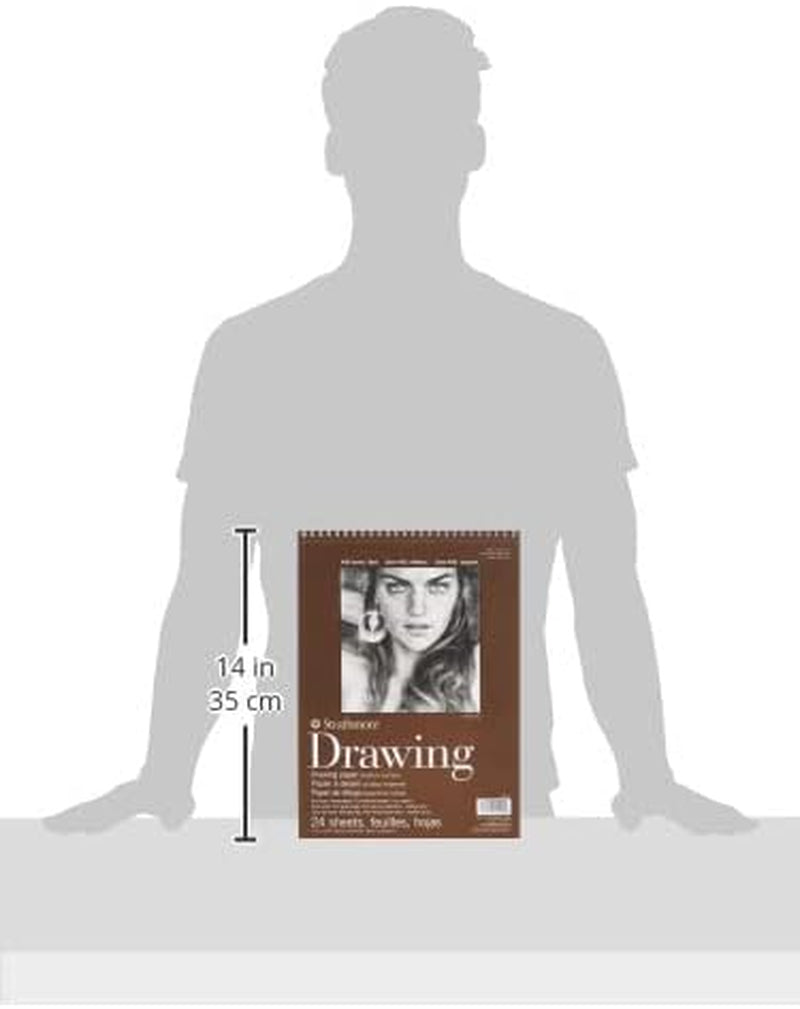 Medium Drawing Spiral Paper Pad 9"X12"-24 Sheets -400400, Medium
