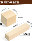 Basswood Carving Blocks BW 18 Pcs Whittling Wood Carving Blocks Basswood for Carving Wood for Whittling Kit Wood Blocks for Carving Bass Wood for Wood Carving Set Wood Carving Wood Crafts