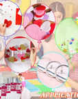 3 Pieces Metal Handheld Paper Punch Single-Hole Tag Punch Set with Plastic Handle for Circle Holes for DIY Craft Tag