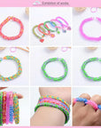 10 Colors 3000+ Rubber Band Bracelet Kit Loom Making Kit for Kids Birthday Gift Christmas