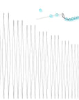 Beading Needles Set 24 Pcs Big Eye Beading Needles Opening Beading Needles Seed Beads Needles Collapsible Beading Needles with Storage Tube for Bracelets and Jewelry Making