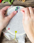 4 Pcs Magnetic Needle Minders Silicone Fabric Clips, Macron Color Magnetic Needle Keeper Needle Nanny for Cross Stitch Embroidery Needlework Accessories Cross-Stitch Gift