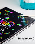 Scratch Art Books for Kids, 2 Pack Rainbow Magic Scratch Paper Black Scratch It off Art Crafts Notes Boards Sheet with 2 Wooden Stylus for Best Gifts