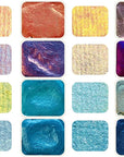 Metallic Watercolour Paints Handmade Glitter Shimmering Double Color Watercolour Solid Paint Include 12 Colors Water Colour in Portable Tin Box for Artists, Professionals