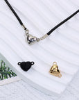 14Pairs Magnetic Necklace Clasps Heart Beads Pendant Charms for Jewelry Making Couples Friendship Bracelets Necklaces Jump Rings Keychain Accessory DIY Crafts Valentine'S Day Gifts,Multicolor