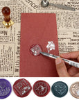Wax Seal Pen Kit, 4 Pieces Metallic Pen for Decorating Sealing Stamp Wedding Invation Seals