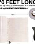 Transfer Tape for Vinyl - 12" X 70 FT W/Orange Alignment Grid for Adhesive Vinyl - Medium Tack Vinyl Transfer Tape for Cricut, Silhouette Cameo, Decals, Signs, Windows and Stickers