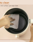 Wax Melter for Candle Making 1.8L/60Oz Electric Wax Melter with Pouring Spout Included - Wicks, Wick Stickers, Centering Device, Stirring Spoon