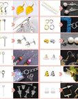 Earring Making Supplies Kit, 2900Pcs Earring Hardware Pieces Repair Parts with Earring Hooks Posts Backs and Jump Rings for Making Earrings Studs and Jewelry Making (Silver & Gold)
