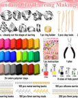 Polymer Clay Earring Making Kit- 30 Clay Earring Cutters, 24 Color Polymer Clay, 8 Circle Cutters, Rollers, B7000 Glue, 640 PCS Earring Making Tools Accessories for Jewelry DIY (Instructions Include)