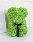 Valentine's Day Gift Rose Bear Eternal Flower Rose Teddy Bear PE Foam Bear 25cm Valentines Day