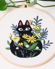 4 Pcs of Embroidery Starter Kit with Patterns and Instructions, DIY Adult Beginner Cross Stitch Kits, Including 2 Plastic Embroidery Rings, 1 Pair of Scissors, Colored Threads and Needles