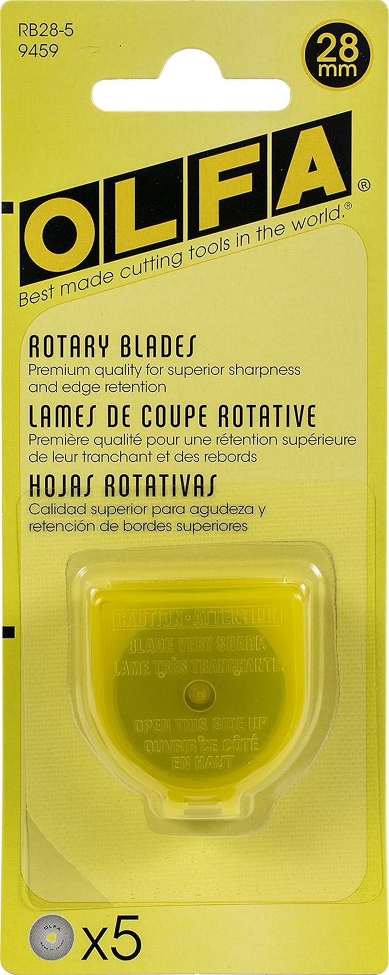 Rotary Fabric Cutter 28MM with 5 Blade Refill for Quilting, Sewing, and Crafts