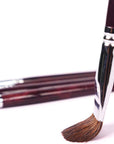 Red Sable Filbert Paint Brushes 6Pcs for Watercolor, Acrylic, Oil, Tempera and Gouache Painting