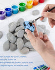 40PCS Rocks for Painting,Smooth Unpolished Craft Rocks Stones DIY Rocks Flat Assorted Size and Shapes Range around 1.5-2.36 Inch Each for Kids Painting Arts,School Painting Projects,Party,Gifts