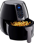 3.7-Quart Programmable Air Fryer with 8 Cook Presets, GW22638 - Black
