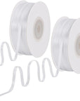 200 Yards 1/8 Inch White Satin Ribbon, Thin White Ribbon Double Faced Satin Ribbon for Gift Wrapping Wedding Party Decoration Bouquet Crafting