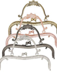5 PCS Metal Purse Frame, 3.3 Inch Silver Kiss Clasp Frame, Bag Kiss Clasp Lock for DIY Craft,Purse Making,Bag Making