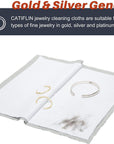 2Pcs Multi-Layer Jewelry Cleaning Cloth, Large Silver Polishing Cloth, 100% Cotton Jewelry Polishing Cloths for Gold, Silver and Platinum Jewelry (Light Gray, 10 "X12")