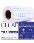 Transfer Tape for Vinyl - 6" X 50 FT Blue Alignment Grid Clear Transfer Paper - Application Vinyl Transfer Tape Roll for Self Adhesive Vinyl for Signs Stickers Decals Walls Doors & Windows