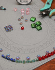 Sticky Bead Mat, 8.75 X 12 Inches, Grey Color, Anti-Slip Pad, Rinse and Reuse Technology, Accessories for Diamond Painting, Jewel, Beads