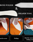 Bone Folder & Creaser Tool - 2PCS - Scoring, Folding for Origami, Paper Crafts, Bookbinding, Leather Crafts and Card Making & Folding Paper
