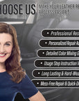Black Leather Repair Kit for Car Interior, Leather Seat Repair Kit for Cars, Vinyl Repair Kit Repairs Tears & Burn Holes from Furniture, Jacket, Chair, Sofa and Purse, with Color Matching Guide