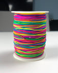 Elastic Beading Cords 100M Rainbow 1Mm Elastic Cord Pony Beads Crafts Pony Beading Thread Stretch String Craft Cord Pony Bead String