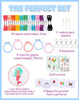 6 Pcs Cross Stitch Kits for Beginners for Kids 7-13, Kids Embroidery Kit Needlepoint Kit Arts and Crafts Kit with Instructions for Backpack Charms, Ornaments and Needle Craft