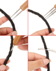 5 Pieces Dreadlocks Crochet Hook Tool Crochet Needles Includes 3 Pieces Dreadlocks Crochet 1 Hook 2 Hooks 3 Hooks for Hair Dreads Braid Craft Weaving 2 Pieces Hair Locking Tool (0.75 Mm)