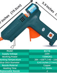Full Size Hot Glue Gun, 150 Watts with 6 Copper Nozzles Temperature Adjustable Craft Repair Tool Professional Melting Glue Gun DIY Thermo Tool Include 5Pcs Highly Viscous Glue Sticks Luxury Set