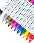 Acrylic Paint Pens for Porcelain, Professional Ceramic Painting, 12 Colors Water-Based, Medium Point, Water and Fade Resistant, DIY on Mugs and Other Ceramics for Permanent Collection