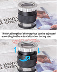 30X Jewelers Loupe, Adjustable Focal Length Magnifier with 3 LED Light for Gems, Jewelry, Coins, Stamps, Etc (Black)