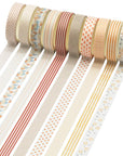 40 Rolls of Slim Washi Tape Gift Box Set, Decorative Paper Tapes 10 Mm Wide for Scrapbooking, DIY Arts and Crafts, Bullet Journal, Planner, Junk Journal, Notebooks (Minimalist)