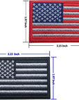 Acaed 4 PCS American United States Flag Patch, Full Embroidery Badge Hook & Loop Tactical 2"X3.15" USA Flag Military Patches, Professional Embroidered for Caps Bags Vests Uniforms, US Flag Patch