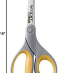 17598 8-Inch Titanium Scissors for Office and Home, Yellow/Gray, 4 Pack