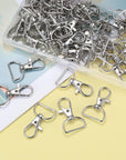 -50 Pcs Keychain Clips,Swivel Clasps Lanyard Snap Hooks,Keychain Hook, Key Chain Rings,Lobster Claw Clasps,D Ring Keychain Clasps,Key Chain Clip Hooks for Purse Hardware Sewing Craft Keychains