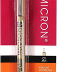 30181 Pigma Micron Blister Card 01 Ink Pen, 0.25-Mm, Black