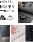 FASHIONTOAD 50 Pairs 3 Styles Skirt Hooks and Eyes Sewing Hook, Sewing Snaps Clothing Fixing Tools with Metal Snaps Buttons Fasteners Press Studs for Trousers Skirt Dress Sewing and Crafting
