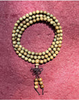6Mm Natural Fragrant Green Sandalwood 108 Mala Beads - Tibetan Buddhism Prayer Beads
