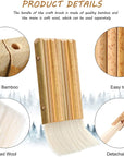2 Pieces Hake Blender Brush Bamboo Brush for Ceramics Paint Brush Applicator Artist Drawing Brush Craft Painting Brushes for Watercolor, Wash, Ceramic and Pottery Painting (Novel Style)