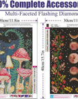 2 Pack Diamond Painting Kits for Adults,5D DIY Mushroom Forest Full Drill round Art Gems with Moon Diamond Art Perfect for Home Wall Decor Diamond Dotz Inch12X16