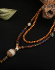 600Pcs Natural round Euro Wood and Coffee Colored Beads Wood Beads 8Mm Diameter Wooden for DIY Jewelry Bracelet Makings